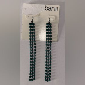 Black/Green Earrings Holiday pierced Bar lll